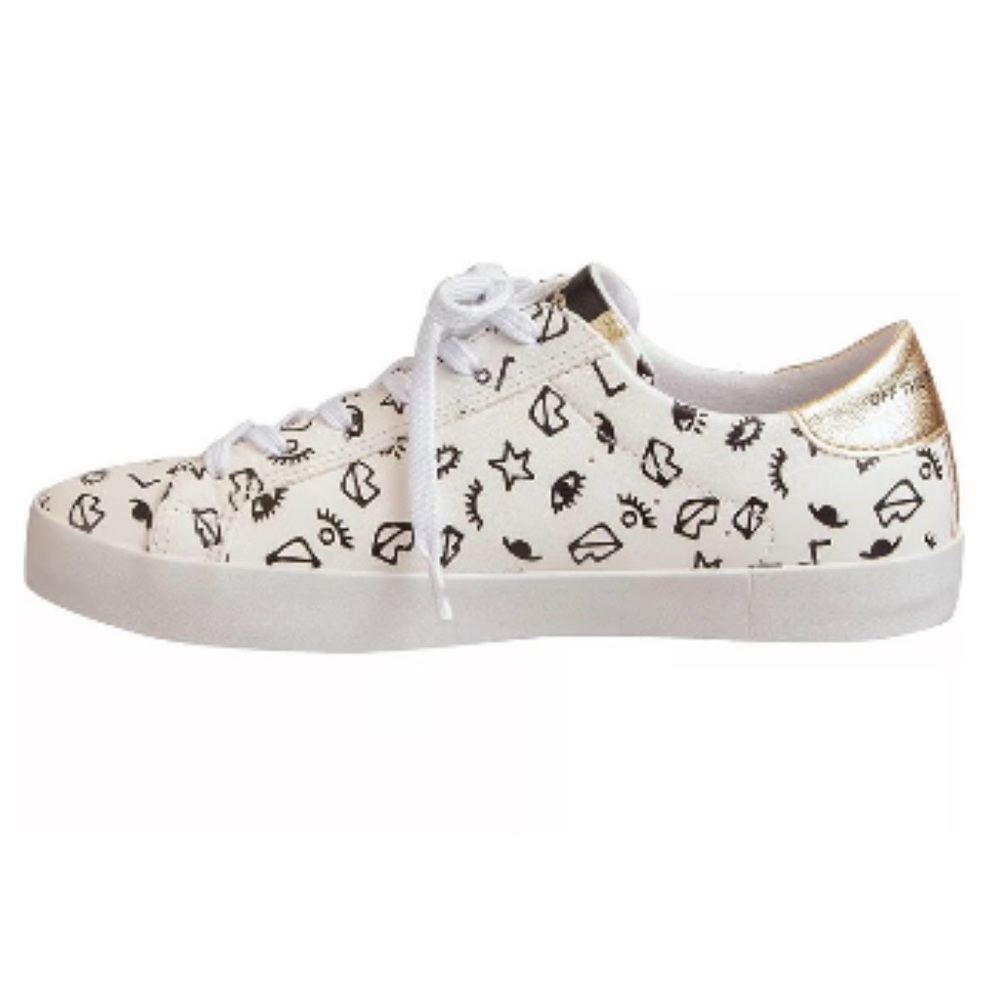 OTBT White and Gold Patterned Sneakers
